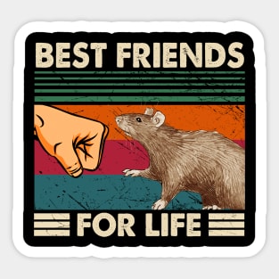 Best Friend For Life Rat-themed Merch Rodent Elegance Sticker